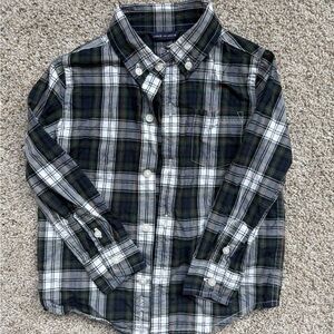 Janie & Jack Holiday Plaid button down